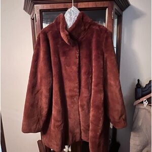 Calvin Klein faux fur coat